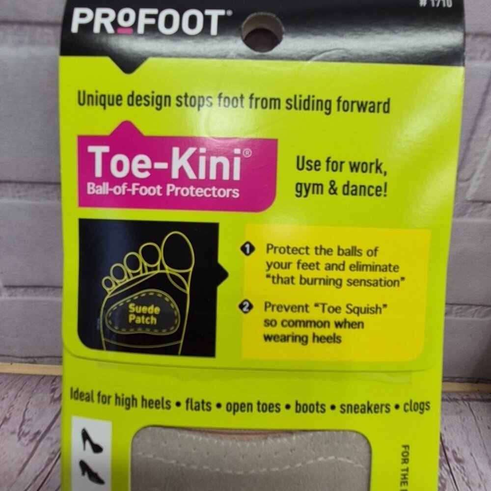 2 PACKS- PROFOOT TOE-KINI BALL OF FOOT PROTECTORS 1 PAIR 5-9 NARROW TO MEDIUM - Picture 4 of 5